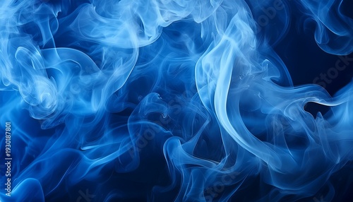 Blue Fire Flames Abstract Background Closeup Smoke Texture Abstract Background