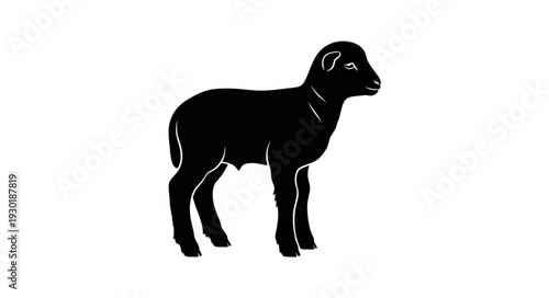 Black Silhouette of a Lamb.