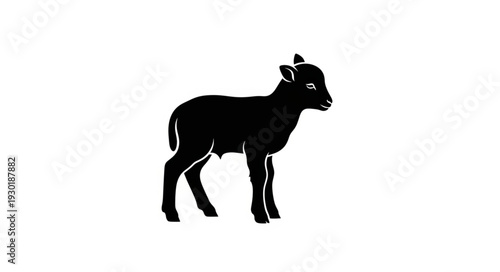 Black Silhouette of a Lamb.