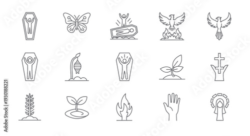 Collection of Simple Line Icons.