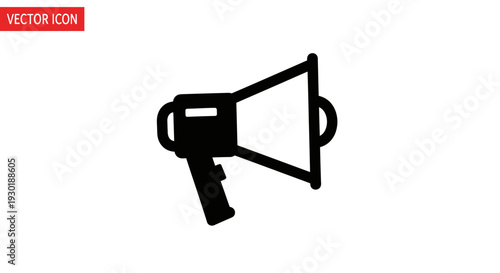 Megaphone Icon Vector Illustration - Announcement, Alert, and Communication Symbol
