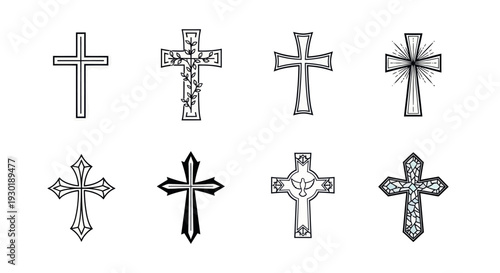 Collection of Various Cross Designs.