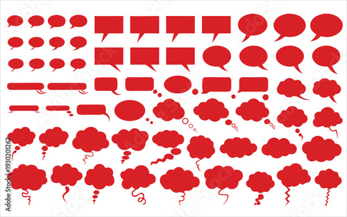Tablou pe pânză Printable Speech Bubble Frame Set