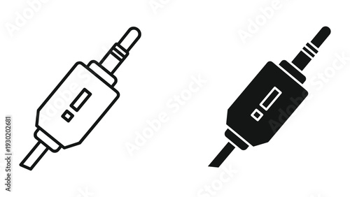 USB-C adapter icons in black and white on white background
