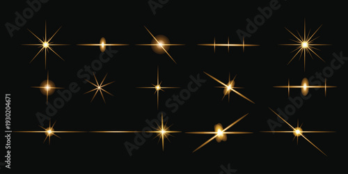 A captivating display of golden stars scattered across a dark cosmic backdrop