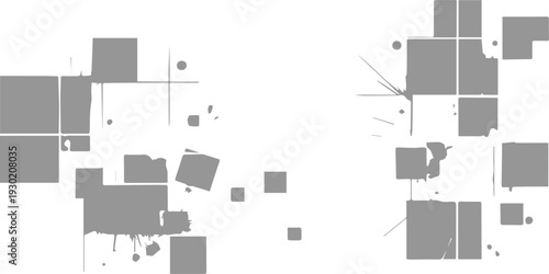 Abstract blue 3d urban background vector featuring a digital cube pattern and geometric square shapes for a modern business technology web banner design template