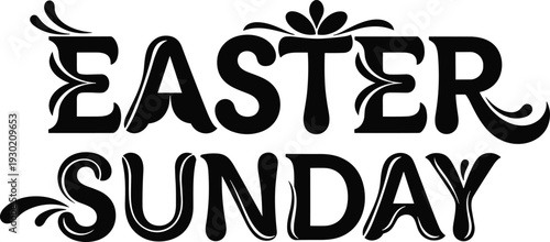  Stylized Easter Sunday text design