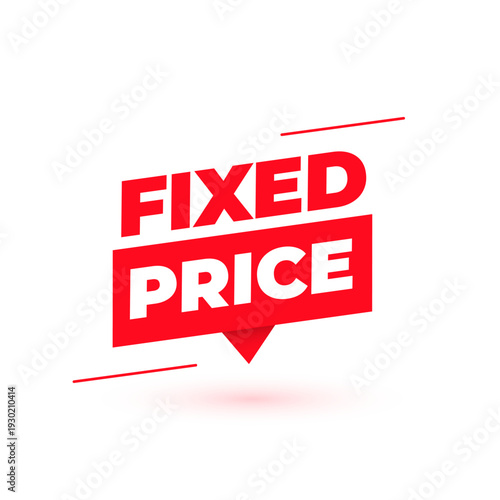 fixed price offer tag background for web or retail store