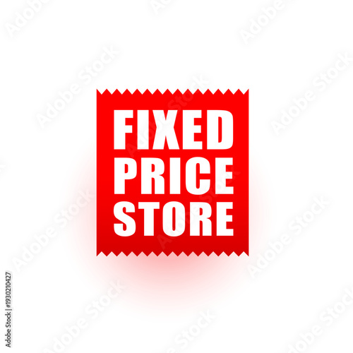 fixed price store label for business promo