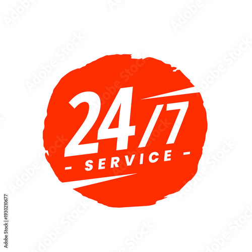 24/7 hours always open customer service background design