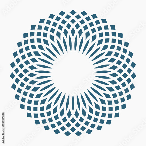 decorative symmetrical round diamond pattern design