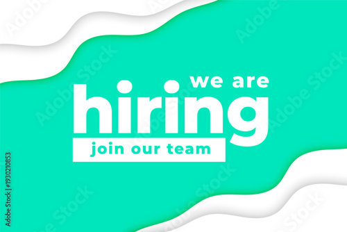 modern open hiring job advertisement poster design