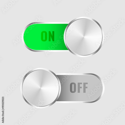 active and inactive slider toggle button for mobile app