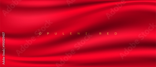 opulent red flowing silk fabric curtain backdrop design