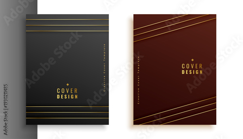 modern corporate booklet cover template in set