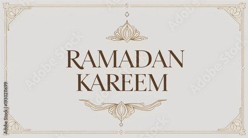 3D Ramadan Kareem Text Effect on Textured Grey Background