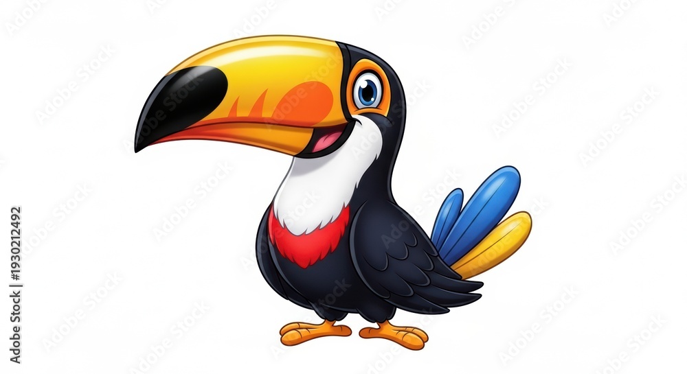 Naklejka premium Cute Toucan Cartoon