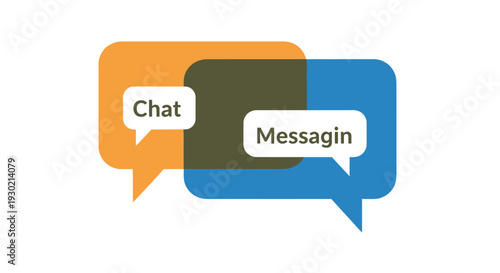 Colorful Overlapping Chat Bubbles Representing Messaging and Communication.