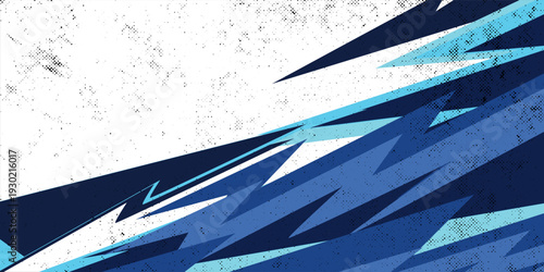 Abstract blue racing stripes modern background for vehicle wrap decal