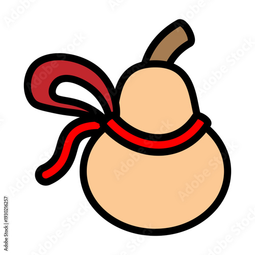 Decorative Gourd Vector Filled Icon Design