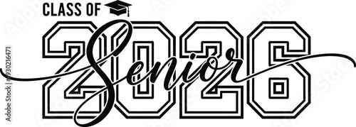 Class of 2026 Senior Graduation Shirt Design Typography