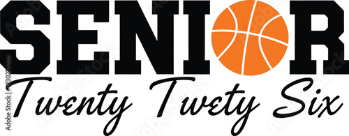 Senior 2026 Basketball Graduation Shirt Design