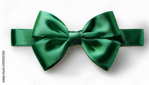 Beautiful Coquette Bow In Dark Green Color Clipart