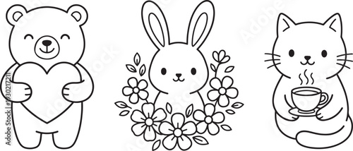 Adorable baby shower and nursery sticker set, hand-drawn infant icons with toys and baby gear