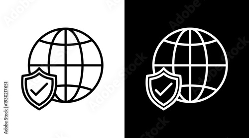 Internet White Icon Set Design 