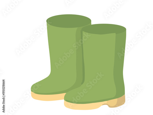 green rubber boots