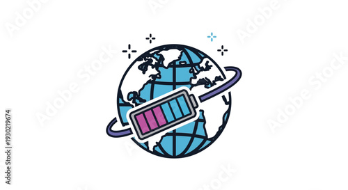 Global Digital Communication and Technology Concept Illustration
