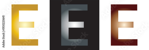 Vector Alphabet Letters  Variations. Set of capital letters in multiple styles including outline, solid, colored and metallic vector designs.EPS10/AI.