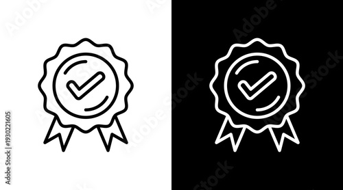 Guarantee White Icon Set Design 