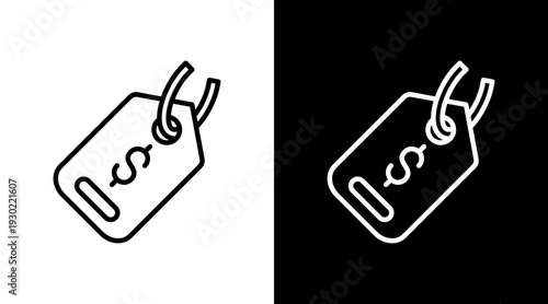 Price White Icon Set Design 