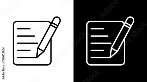 Edit White Icon Set Design 