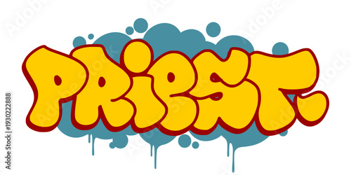 Priest Spiritual Leader Label in Modern Urban Street Culture.