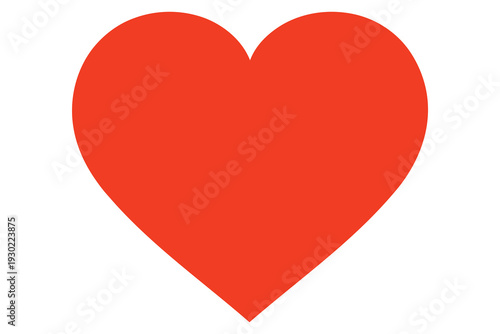 A large red heart on a white background symbolizing love and affection in a simple yet striking visual representation