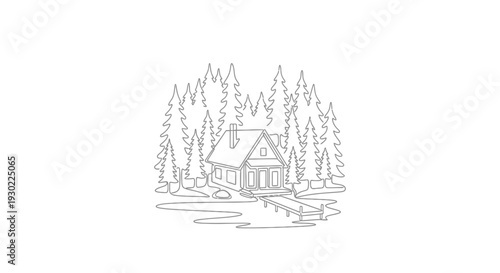 Cozy Cabin by Lake in Pine Forest, Rustic Lakeside Retreat, Nature Escape