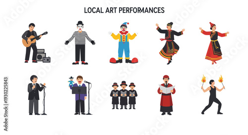 Collection of Diverse Local Art Performers and Entertainers.