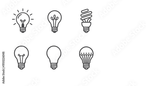 Light blub icon. Thin line icon vector