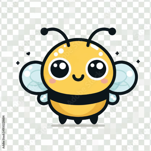 Cartoon Bee Character with Big Eyes.