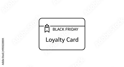 Black Friday Loyalty Card Icon - Special Offer, Discount, Reward Program