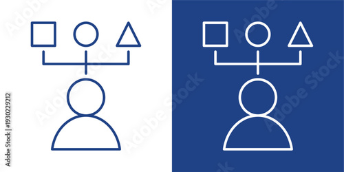 Proficiency Blue And White Icon Style Collection