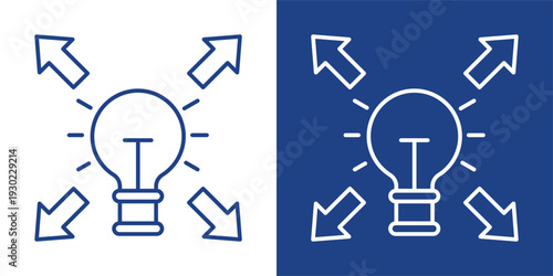 Knowledge Blue And White Icon Style Collection