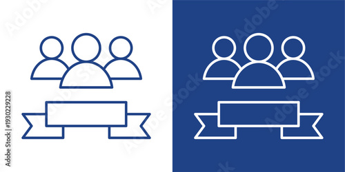 Expertise Blue And White Icon Style Collection