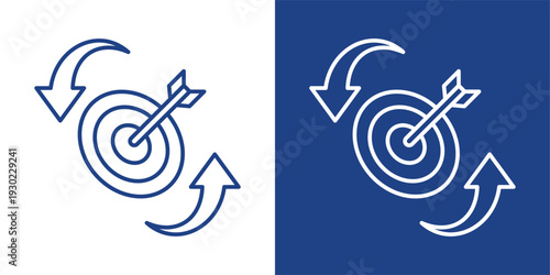 Effectiveness Blue And White Icon Style Collection