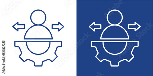 Capacity Blue And White Icon Style Collection