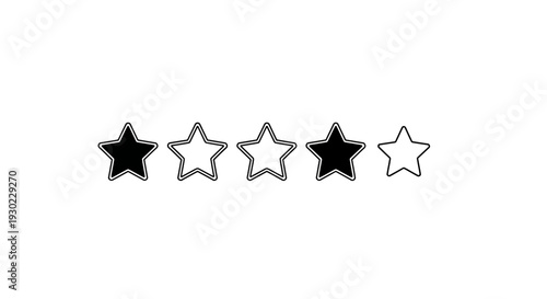 Three stars filled, two stars empty, rating system, feedback, evaluation, quality assessment