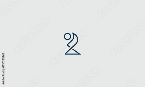 Abstract logo design featuring intertwined lines forming a stylized number two