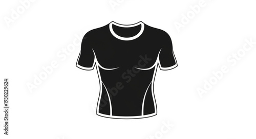 Black T Shirt Illustration.
